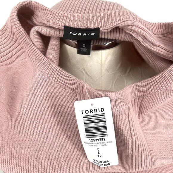 Torrid Sweater Dress Women Pink Sz 0 L 12 New With Tags - Picture 6 of 6